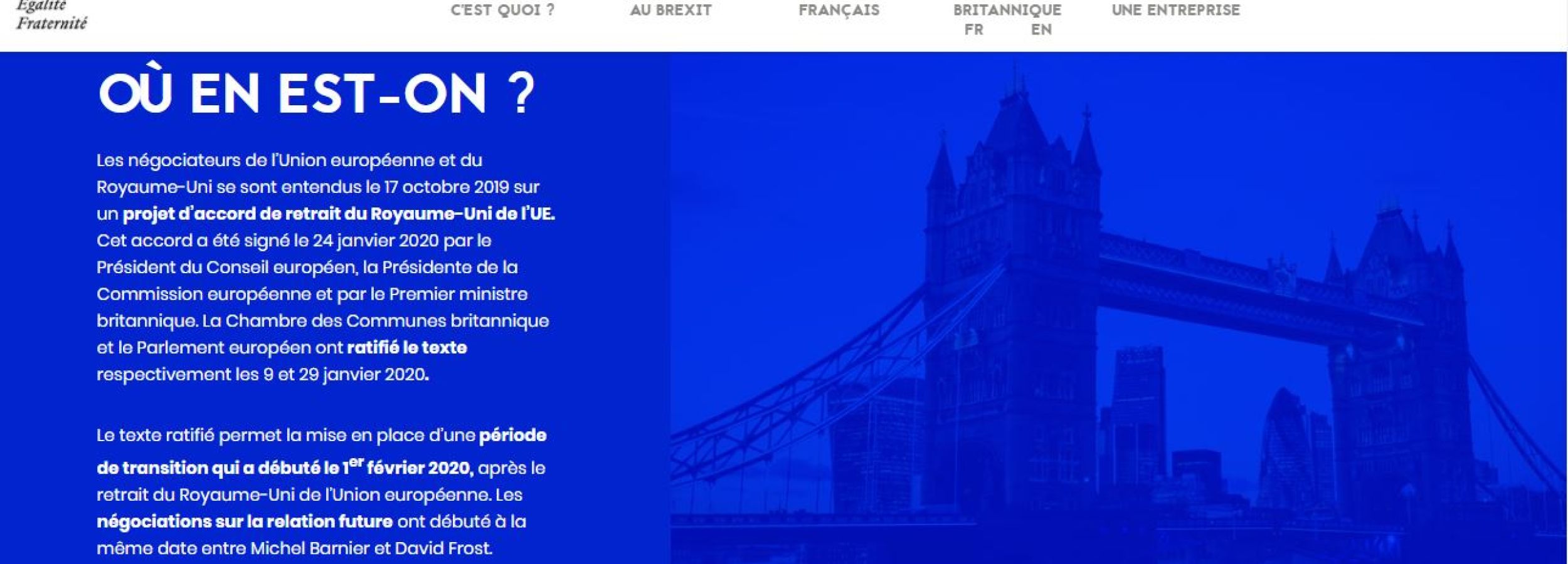 Brexit - Portail internet